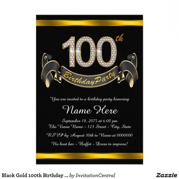 100 Birthday Invitation Cards