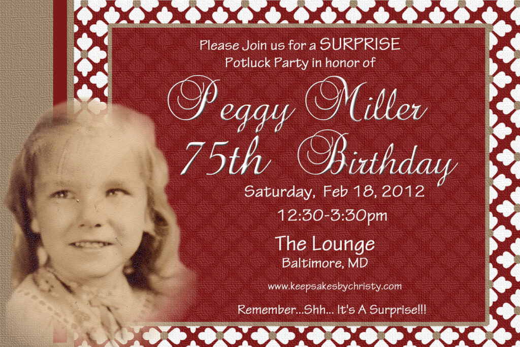 75th Birthday Invitations Ideas Bagvania FREE Printable Invitation 