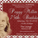 75th Birthday Invitations Ideas Bagvania FREE Printable Invitation