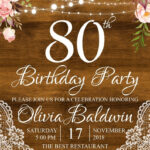 80th Birthday Invitation Surprise Birthday Invitation Etsy 80th