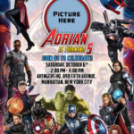 Avengers Assemble Invitations Avengers Birthday Birthday Card
