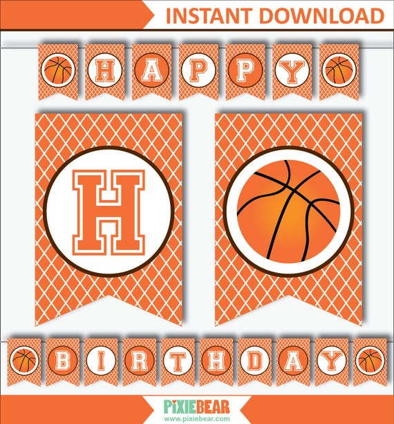 Basketball Banner Basketball Birthday Banner Basketball