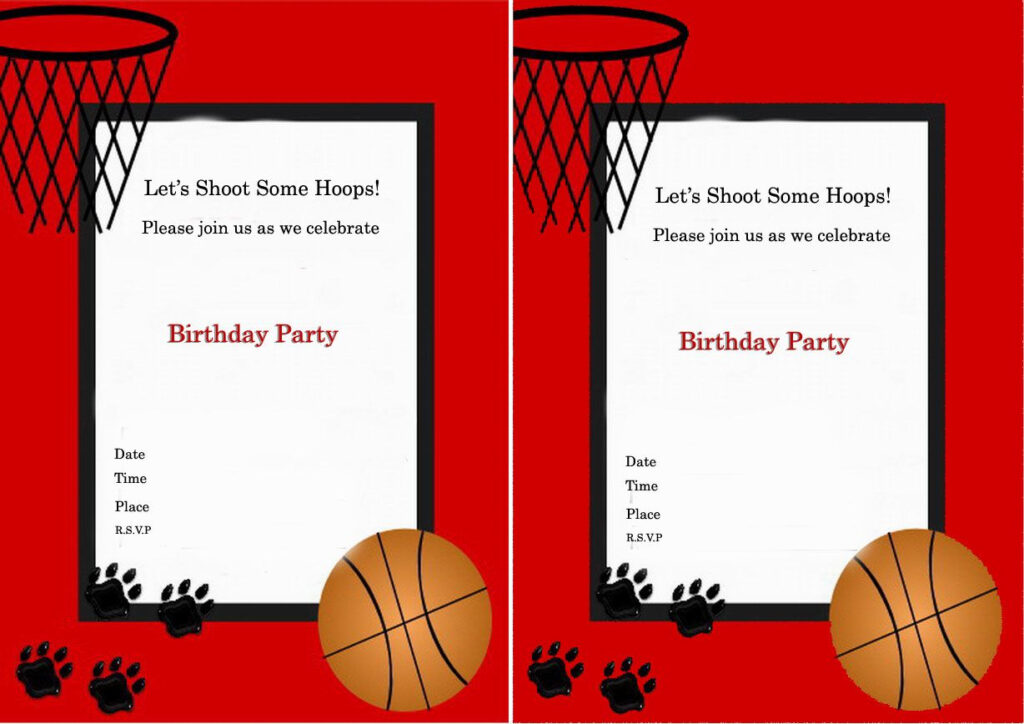 Basketball Birthday Invitations Birthday Printable Basketball 