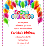 Birthday Party Invitation Flyer Templates 3 Printable Designs