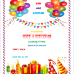 Birthday Party Invitation Flyer Templates 3 Printable Designs