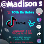 Fantastic Tik Tok Party Birthday Invitation Oscarsitosroom Birthday