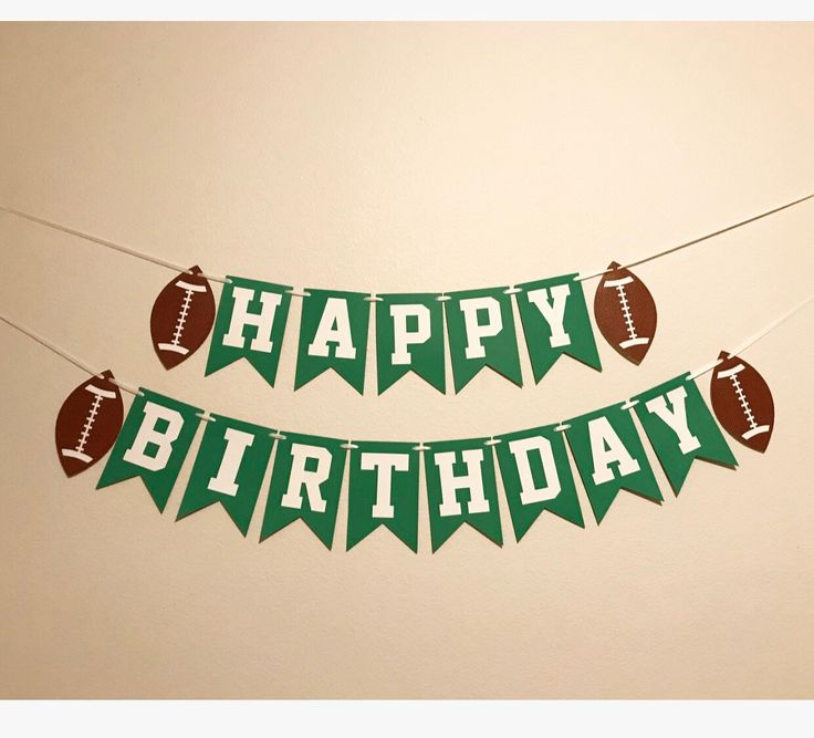 Football Banner Happy Birthday Banner Football Party Etsy Football 