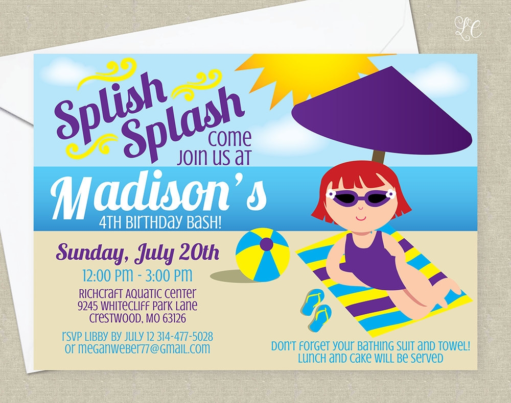 FREE 17 Beach Party Invitation Designs Examples In Publisher Word