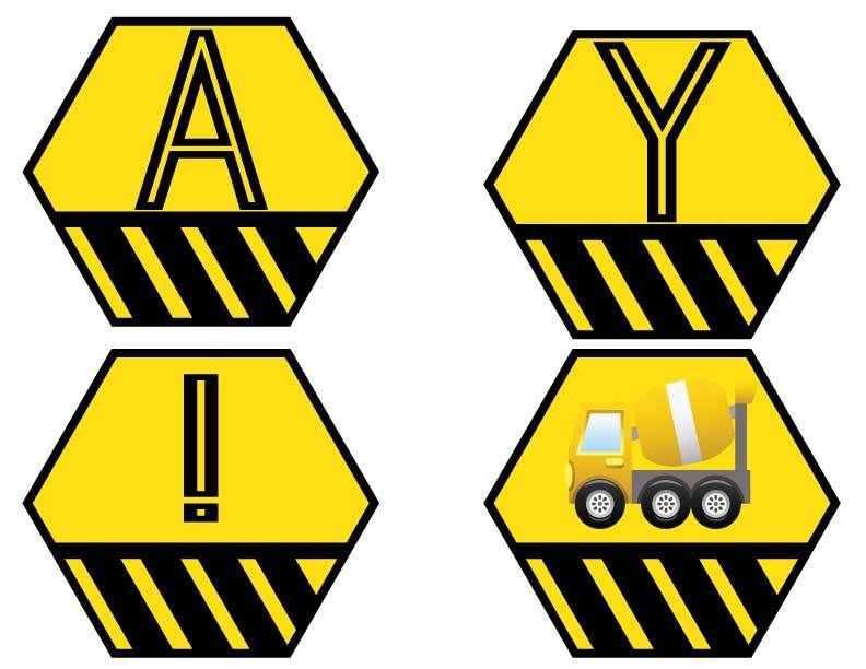 Free Construction Party Printables Birthday Banner Via Mandy s Party 