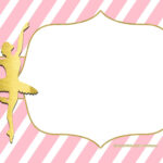FREE Golden Ballerina Birthday Invitation Templates Ballerina