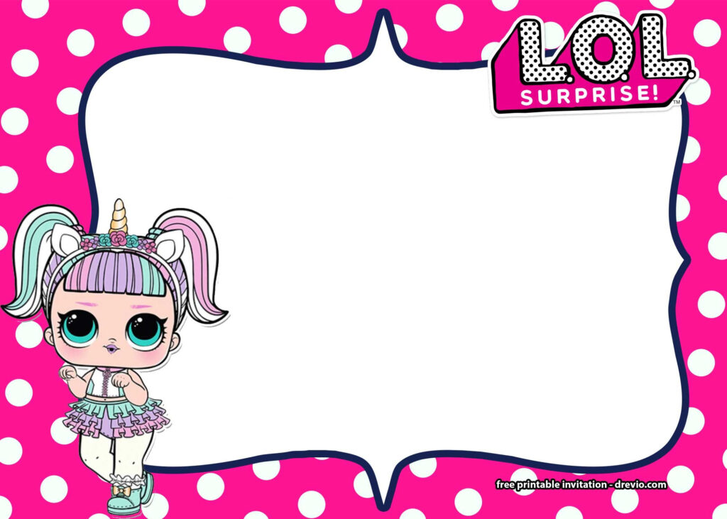 FREE LOL Surprise Invitation Templates Printable Online Birthday 