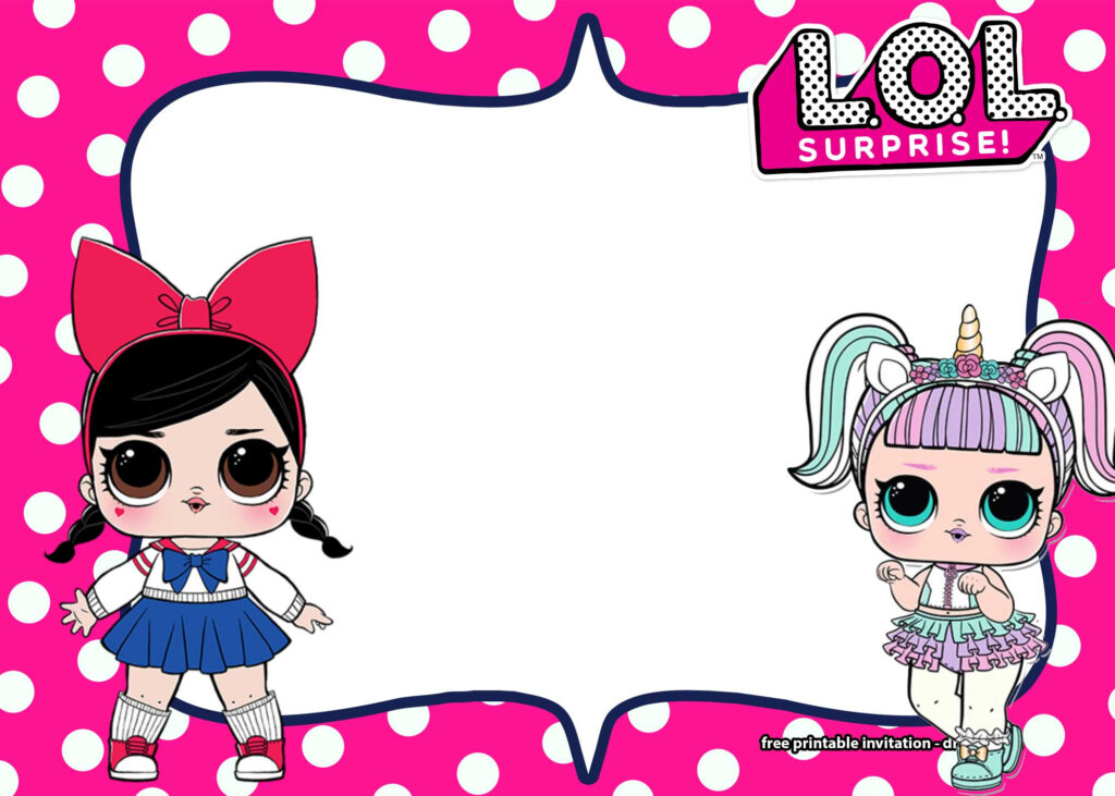 FREE LOL Surprise Invitation Templates Printable Online DREVIO