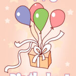 Free Printable Balloons And Cake Greeting Card Happy Birthday Cards