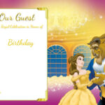 Free Printable Beauty And The Beast Royal Invitation Template DREVIO