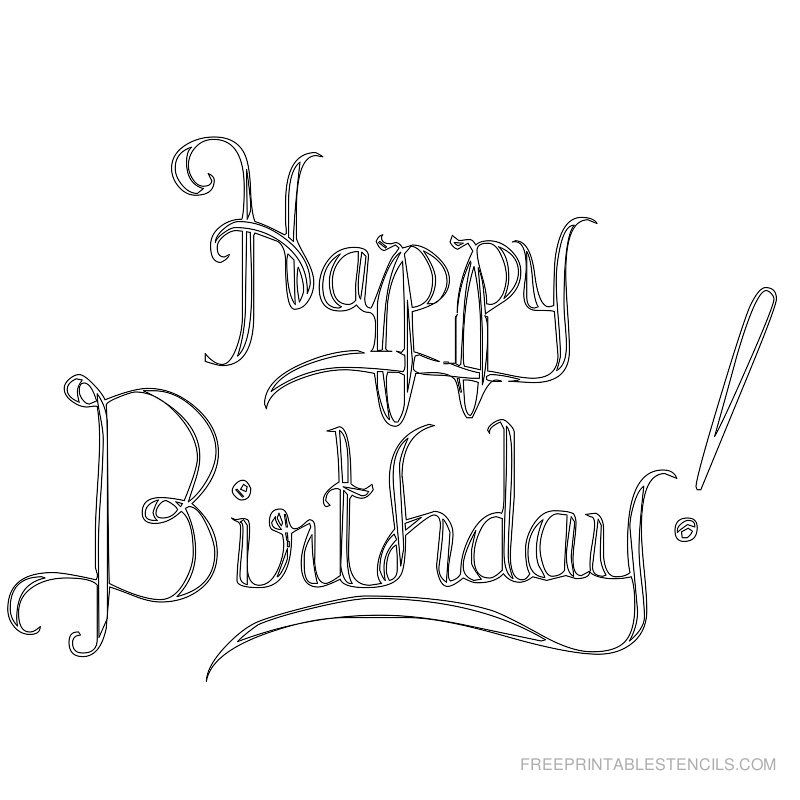 Free Printable Birthday Stencils Free Birthday Printables Birthday