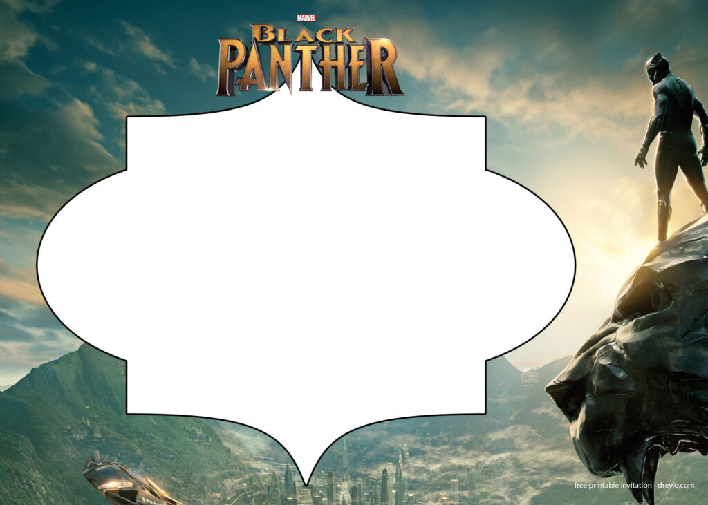 Free Printable Black Panther Birthday Invitation Template FREE 