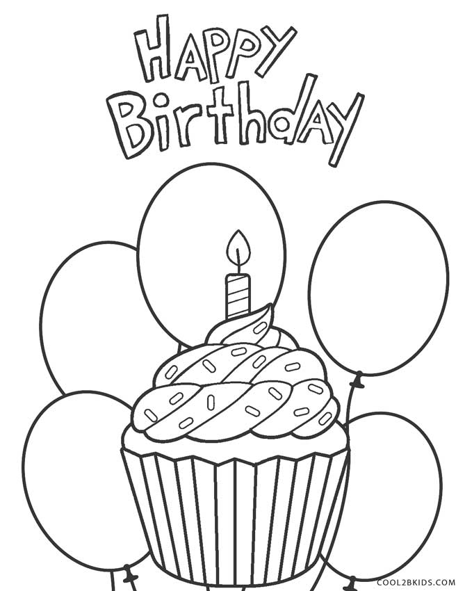 Free Printable Happy Birthday Coloring Pages For Kids