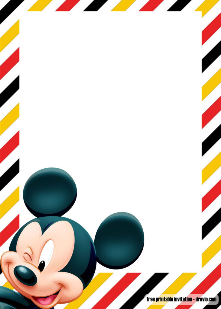 FREE Printable Oh Toodles Mickey Invitation Templates Mickey 