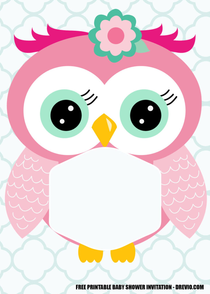 FREE Printable Owl Baby Shower Invitation Templates Download Hundreds 