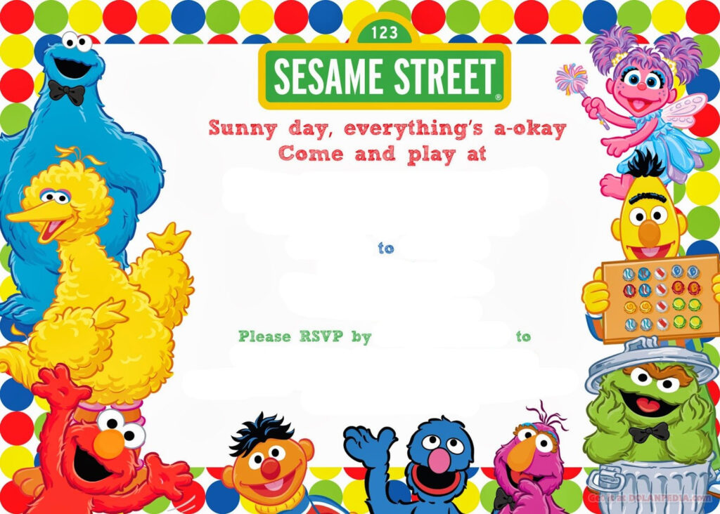 Free Printable Sesame Street Birthday InvitationFREE PRINTABLE Birthday 