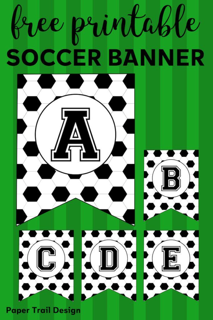 Free Printable Soccer Banner Soccer Party Decorations Soccer 