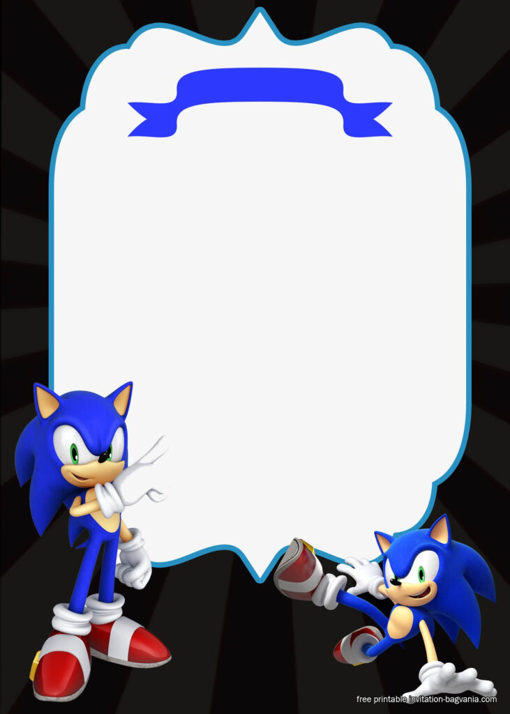 FREE Sonic The Hedgehog Invitation Templates Sonic Birthday Parties 