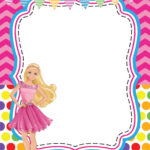 Girlie Birthday With Barbie Invitation Template FREE Printable DREVIO