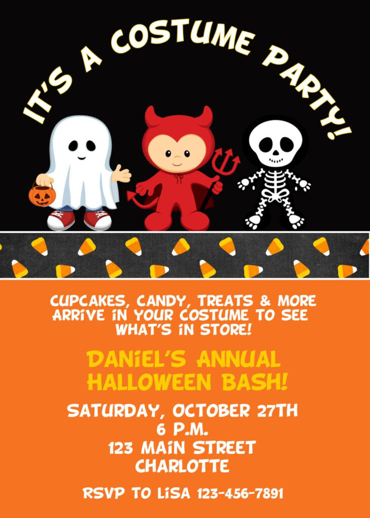 Halloween Costume Party Invitation Halloween Costume Etsy Birthday 
