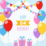 Happy Birthday 64 Stock Images Royalty Free Happy 64th Birthday