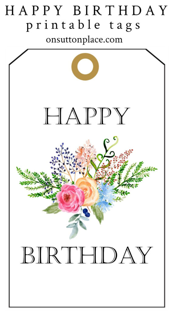 Happy Birthday Free Printable Gift Tags Birthday Gift Tags Printable 