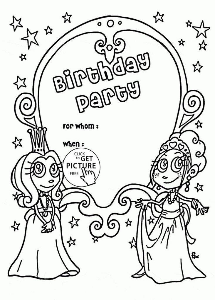 Happy Birthday Princess Coloring Pages At GetColorings Free 