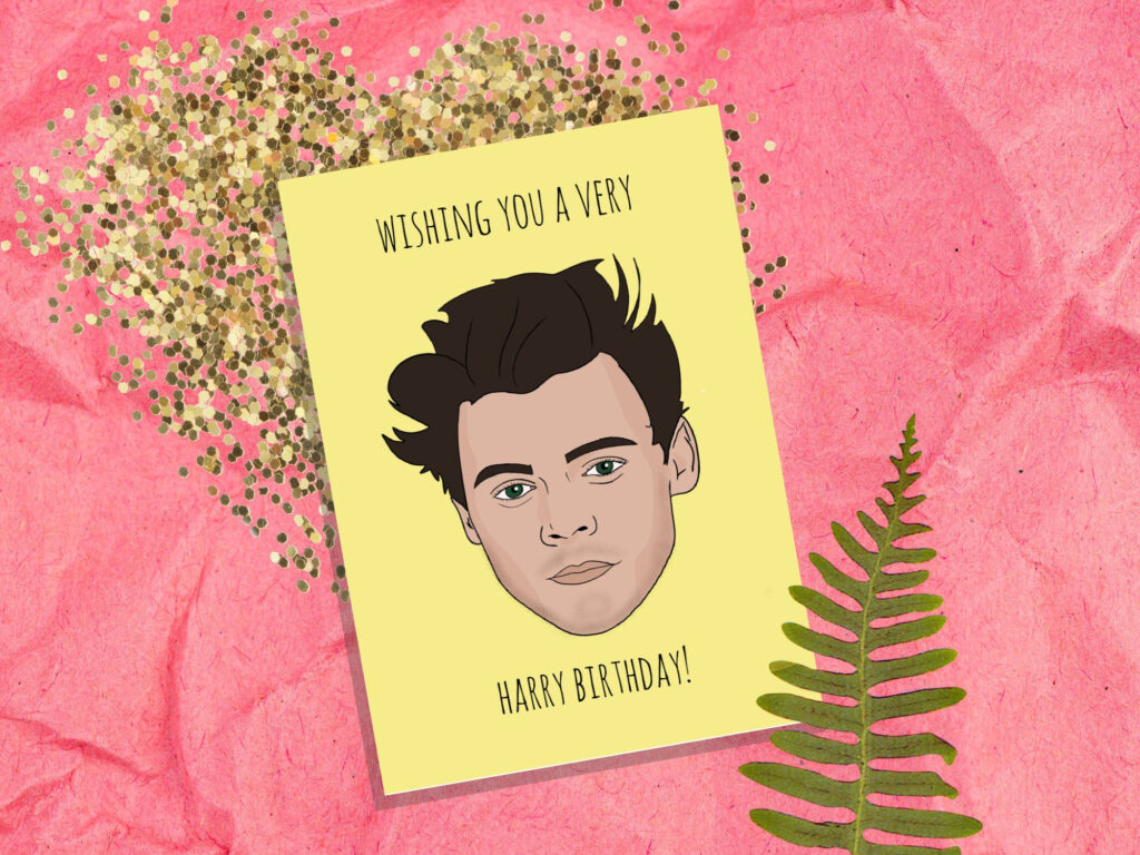 Harry Styles Birthday Card In 2020 Verjaardagskaarten 