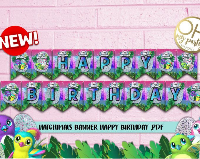 Hatchimals BANNER Hatchimals Birthday Hatchimal Party Supplies 