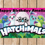 Hatchimals Vinyl Birthday Banner Kids Birthday Party Birthday Banner