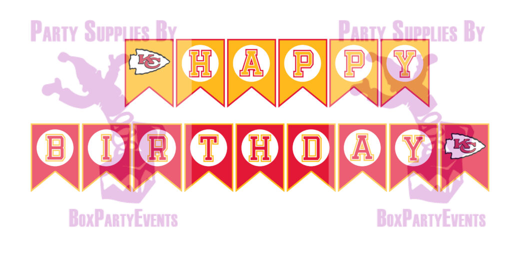 Kansas City Chiefs Happy Birthday Pennant Banners 2 Styles Payhip