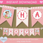 Kitty Cat Birthday Banner INSTANT DOWNLOAD Cute Printable Kitten