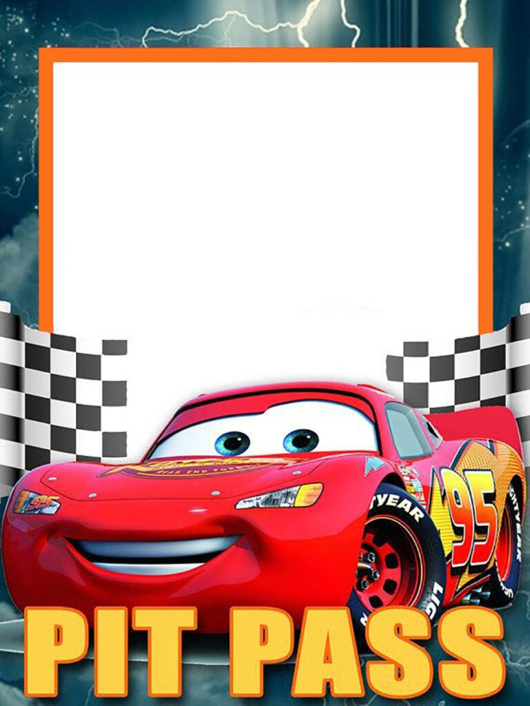 Lightning McQueen Invitation Template Free Cars Birthday Invitations 