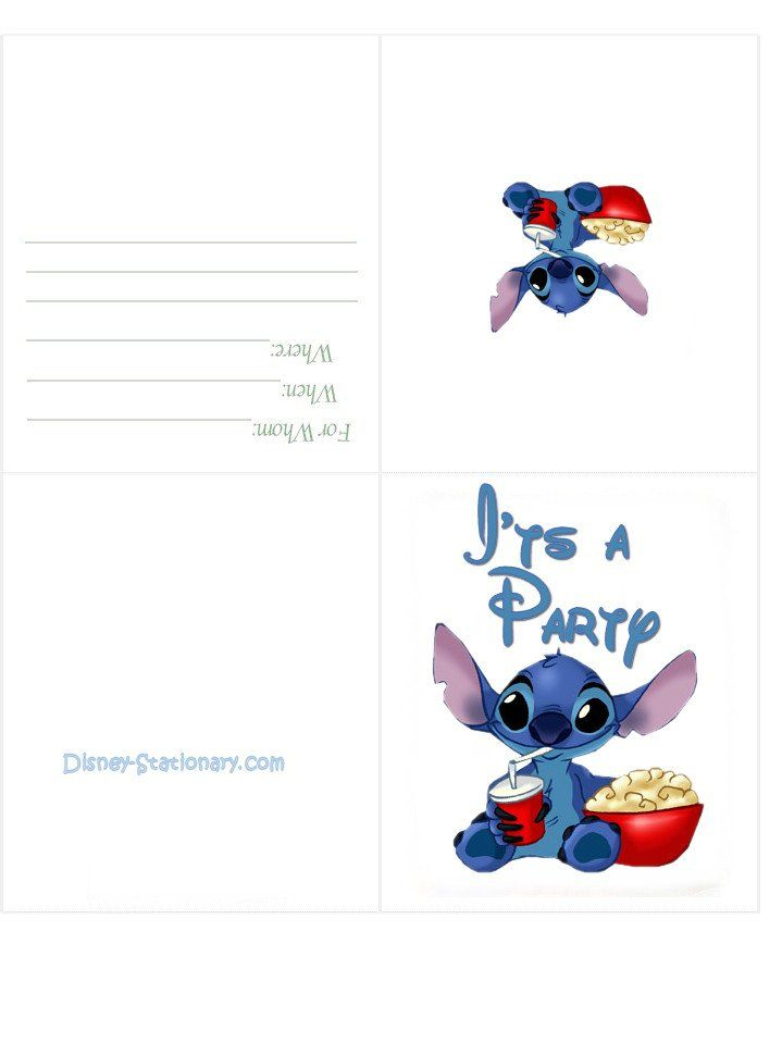 Lilo And Stitch Invitation Template Blank Lilo And Stitch Invitation