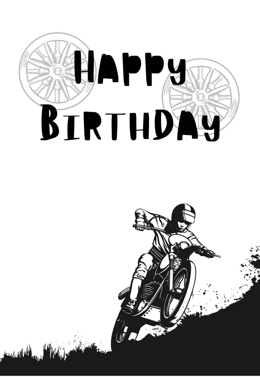 Motorbikes Printable Birthday Cards PRINTBIRTHDAY CARDS