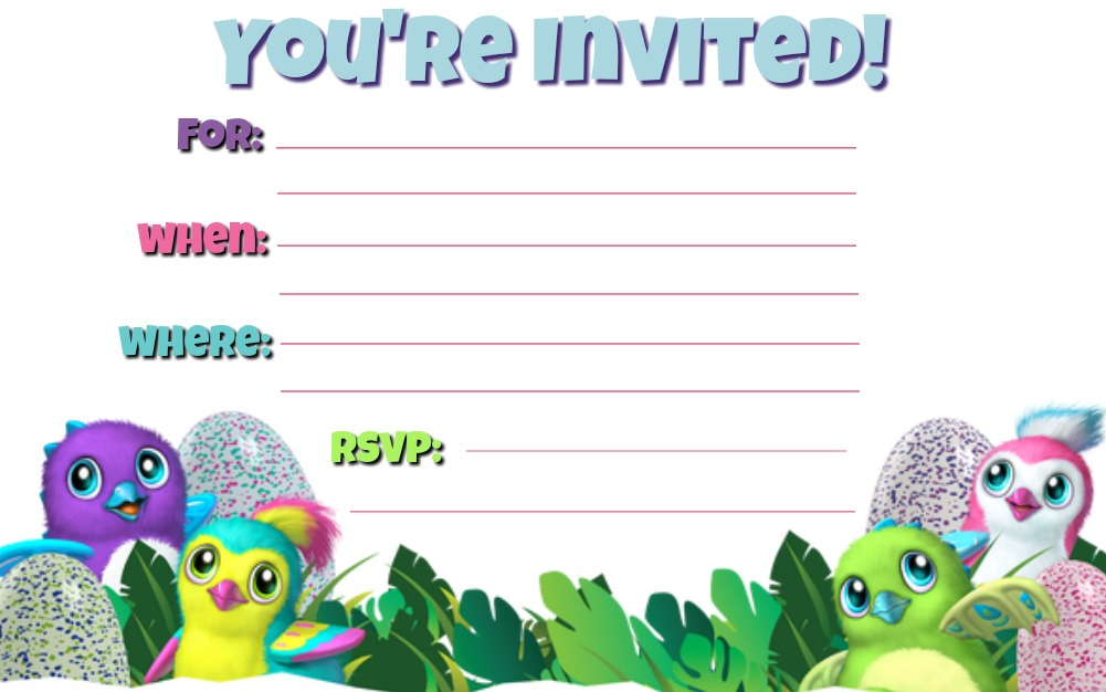 Musings Of An Average Mom Hatchimals Invitations