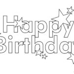 Pics Of Happy Birthday Stencils Happy Birthday Coloring