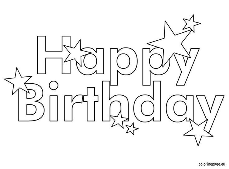 Pics Of Happy Birthday Stencils Happy Birthday Coloring 