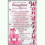 Pin By Karen Crabel On Cards Happy Birthday Daughter Birthday Wishes