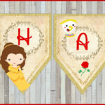 Princess Belle Birthday Banner Belle Happy Birthday Banner Etsy