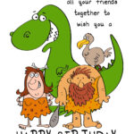Printable Friends Gathered Together Birthday Card birthday