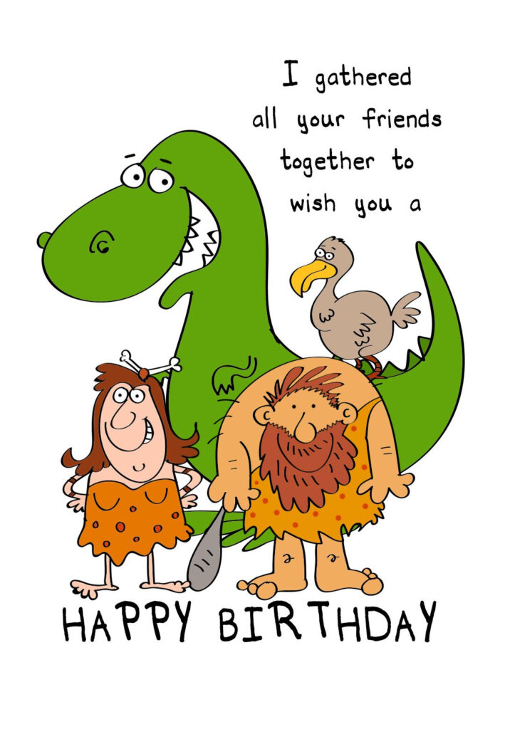 Printable Friends Gathered Together Birthday Card birthday 