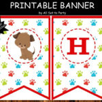 Puppy Birthday Banner Puppy Party Decorations Puppy Theme