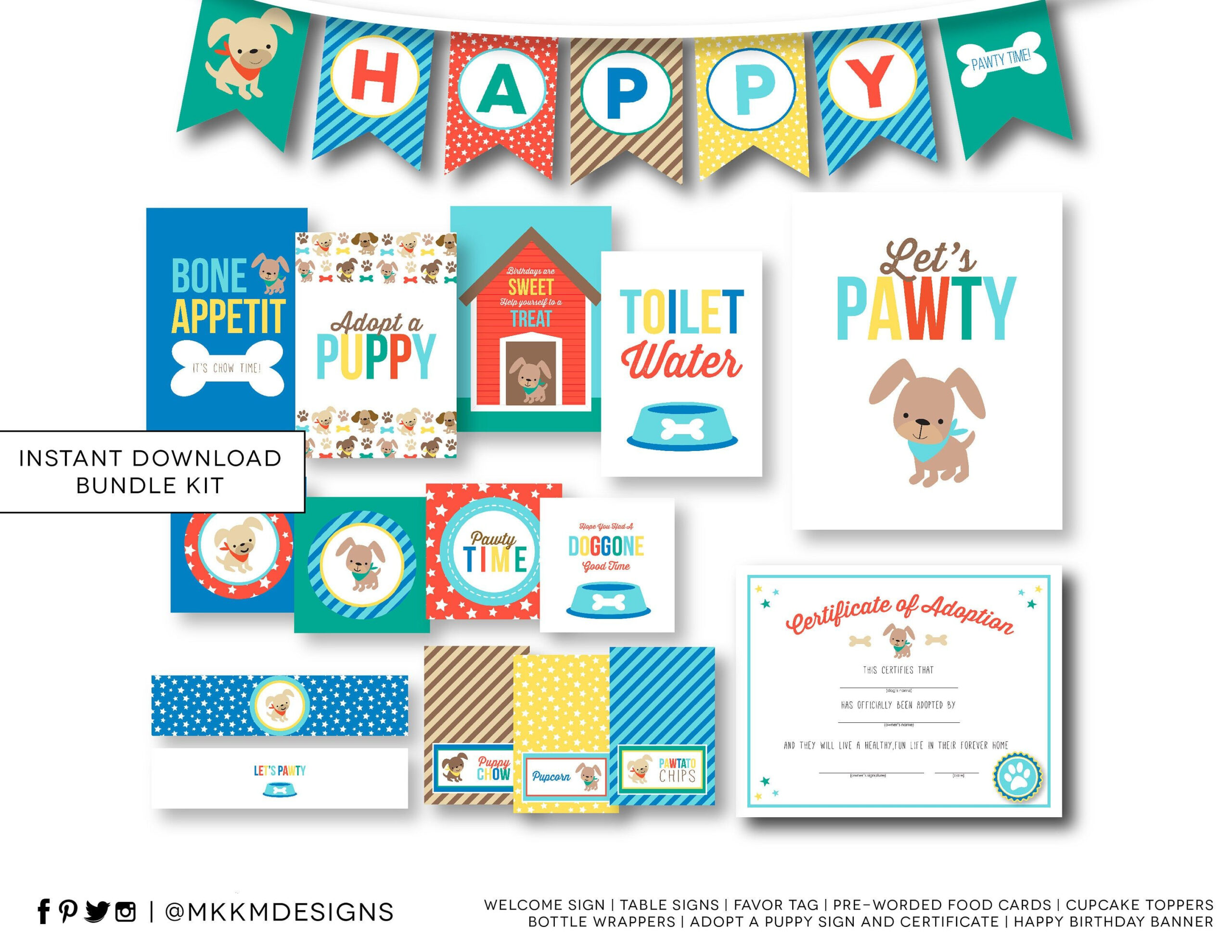 Downloadable Free Printable Dog Birthday Banner 2023 FreePrintableBirthday