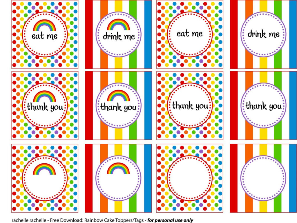 Rachelle Rachelle Rainbow Party Printables Rainbow Theme Party 