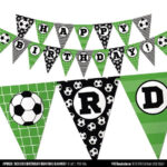 Soccer Birthday Banner Boy Sports Bunting Banner Decor Printable